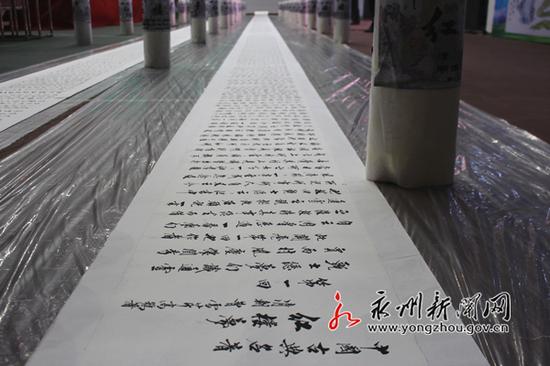 陈伯勋老人书写的《红楼梦》行楷书法长卷。