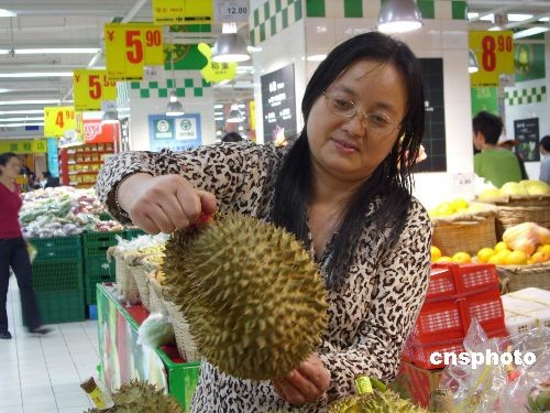 资料图：榴莲。