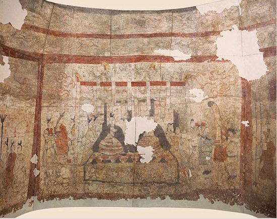 朔州水泉梁北齐壁画墓，北齐，泥质，山西博物院藏