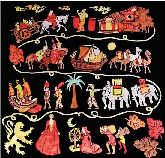 丝绸之路 丝巾 ［法国］ 印花