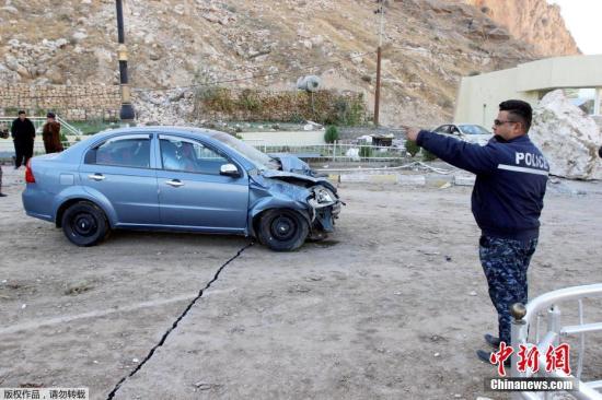 当地时间12日晚9时18分，伊拉克北部苏莱曼尼亚省与伊朗交界地区发生强烈地震。据中国地震台网正式测定，地震震级7.8级，震中位于北纬34.9度、东经45.75度，震源深度20千米。