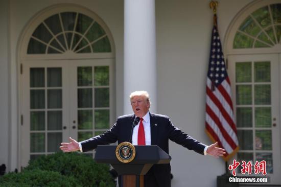 美国总统特朗普。 <a target='_blank' href='http://www.chinanews.com/'>中新社</a>记者 刁海洋 摄