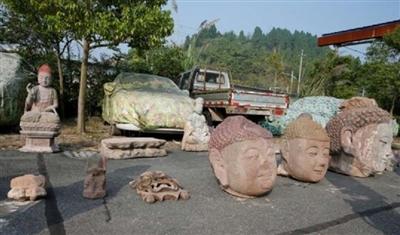 安居破获佛头被盗案 疑犯用棉被包裹佛头合力推下来