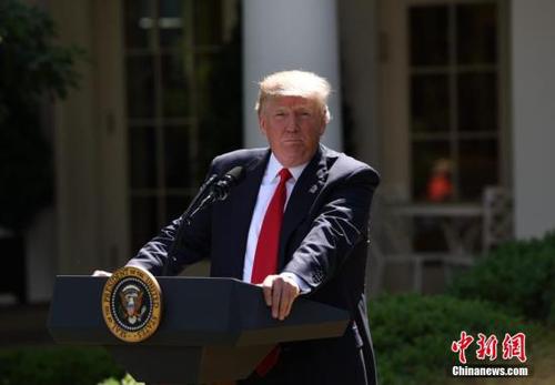 资料图：美国总统特朗普。 <a target='_blank' href='http://www.chinanews.com/'>中新社</a>记者 刁海洋 摄