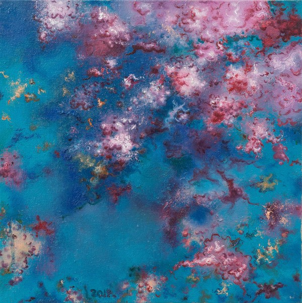 蔡锦《风景88》油画 40x40cm 2013  Cai Jin，Landscape 88，Oil on canvas，40x40cm ，2013