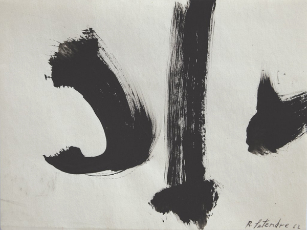 Rita Letendre ，Sans titre(rl62-31) ，Ink of paper，15.9x21.3cm，1962  丽塔·勒滕德 《无题》（rl62-31） 纸本墨水 15.9x21.3cm 1962