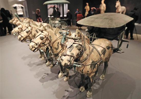 美国大都会博物馆“秦汉文明”展现场