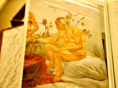 学生送给王肃中的作品，他很喜欢，称画得很像自己。