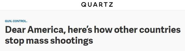 美枪支管控困难枪击案频发 美媒：看看中国