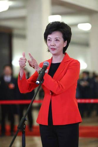 央视从不说话的女主播委员通道上教了这个手语