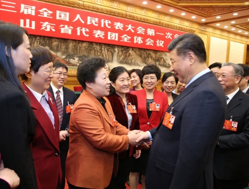 （1）习近平参加山东代表团审议