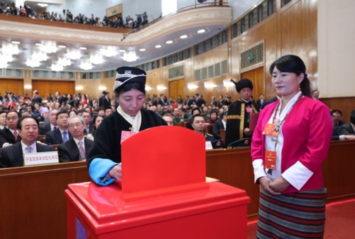 （7）十三届全国人大一次会议举行第六次全体会议