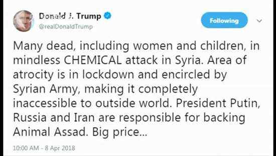 特朗普骂叙总统畜生还点名普京 顺带责怪奥巴马