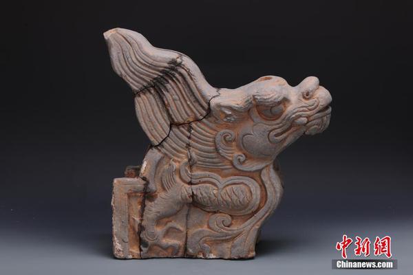 江西鹰潭龙虎山大上清宫遗址出土的文物垂兽。江西省文物考古研究院供图