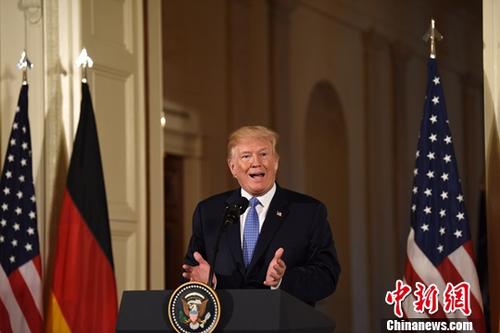 美国总统特朗普。<a target='_blank' href='http://www.chinanews.com/'>中新社</a>记者 刁海洋 摄