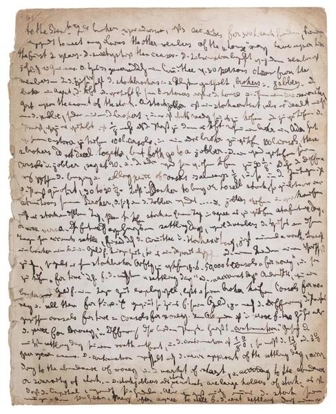 马克思 1850至1853年作 《伦敦笔记》手稿一页