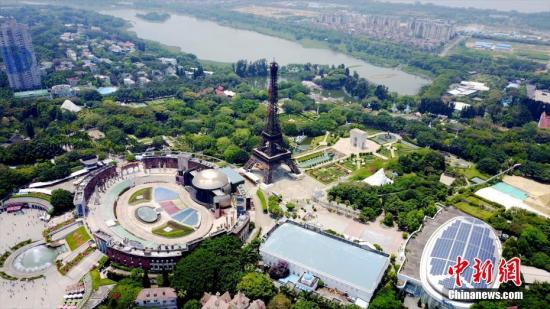 图为航拍深圳世界之窗旅游景区。(资料图片) <a target='_blank' href='http://www.chinanews.com/'>中新社</a>记者 陈文 摄