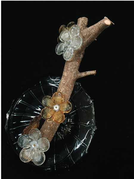 马赛 枯木逢春 高：50cm 琉璃、樱木