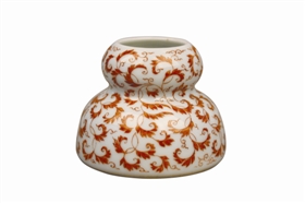 图6 雍正款白地红彩草叶纹葫芦形水盂