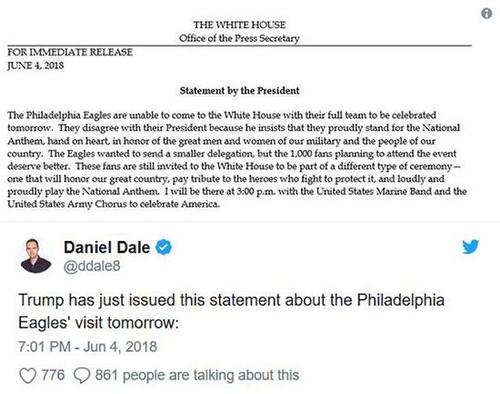 特朗普取消超级碗冠军白宫行 詹姆斯和库里怒了