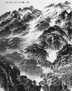 岭上游云，中国画，许钦松，2011年