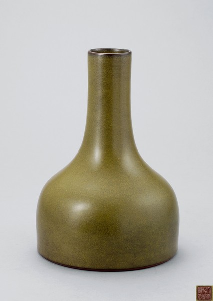 清乾隆?茶叶末釉摇铃尊