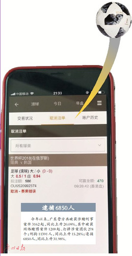 三兄弟齐心协力非法赌球20天接单550亿元