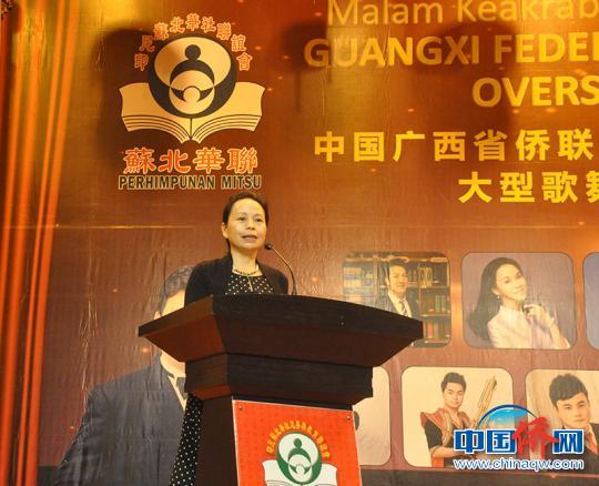 图为中国驻棉兰总领事馆副总领事张洪致辞 林浩 摄