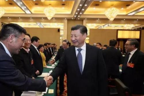 2017年3月4日下午，中共中央总书记、国家主席、中央军委主席习近平看望参加全国政协十二届五次会议的民进、农工党、九三学社委员，并参加联组会，听取意见和建议。