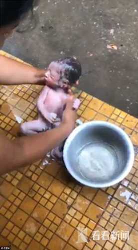 新生男婴被弃阴沟 女子将其掏出取名自由