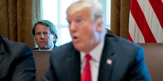 白宫法律顾问将离职 曾被曝私下叫特朗普金刚