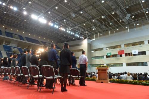 澳门理工学院开学礼升国旗弘扬爱国爱澳新生受鼓舞