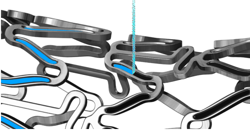 “火鹰支架”药物喷涂模拟示意图