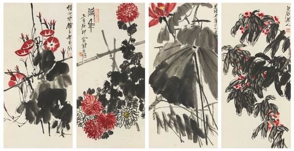 齐白石（1864–1957《富贵延年》设色纸本镜心