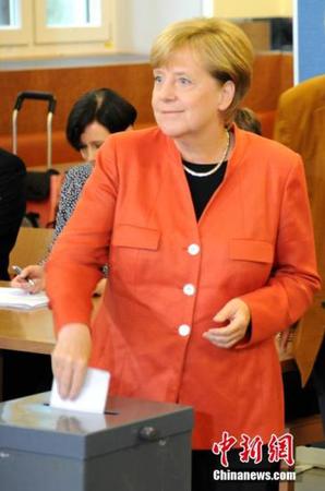 资料图：德国总理默克尔。中新社记者 彭大伟 摄