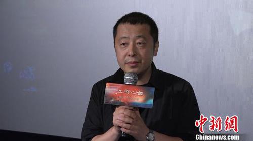 谈起廖凡的山西话，贾樟柯连连点赞称“非常过关”。　康玉湛 摄