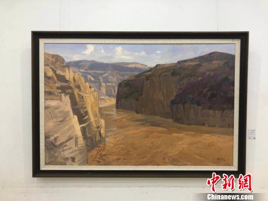 图为中央美术学院院长范迪安的作品《石门西照》?！±钔ヒ?摄