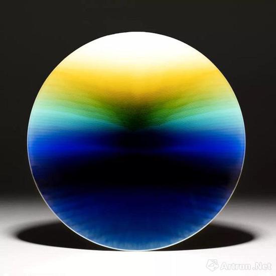 彩釉瓷盘，德田八十吉 三代 （Tokuda Yasokichi III，1933–2009）， 1992年