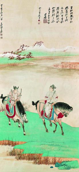 《唐人秋猎图》，成交价4255万元