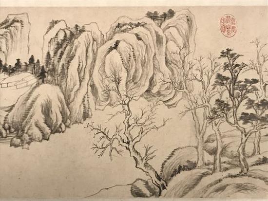 明 董其昌 《岩居图卷》局部 无锡博物院藏