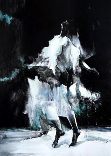 余润德，模糊的光芒之五，140×100cm，布面丙烯，2014