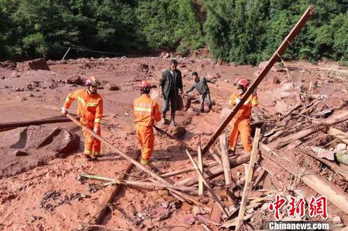 图为灾害现场。普洱消防提供1