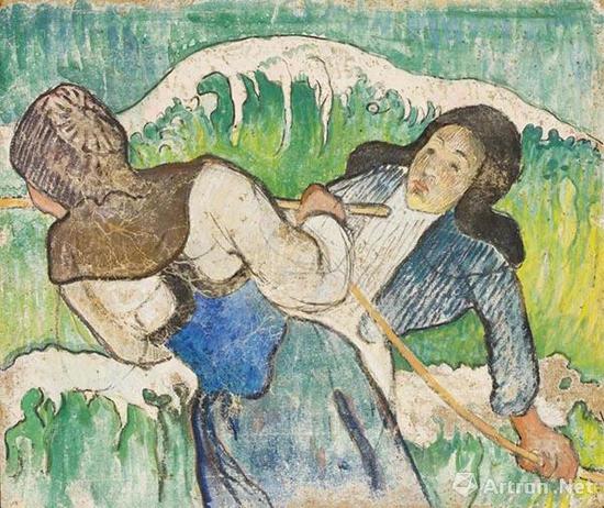 拍品编号36 保罗·高更（1848-1903） 《采海带的人》