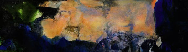 赵无极《1985年6月至10月》油画三联屏