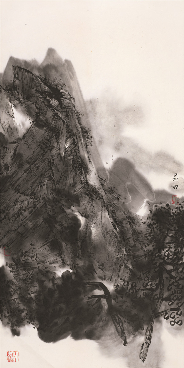 38·秋声 纸本水墨 69×34厘米 2017