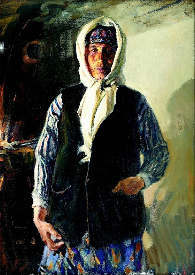     炉灶边（油画）2017年  全山石  作