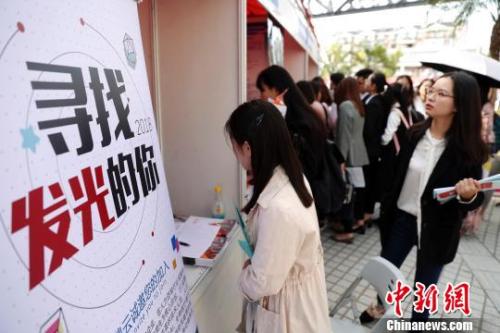 招聘会资料图。汤彦俊 摄