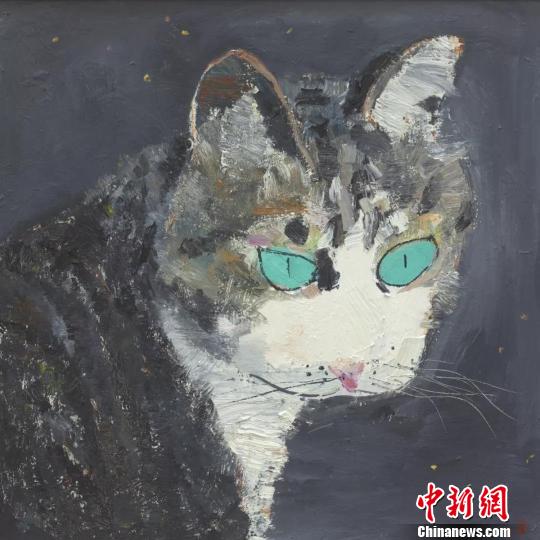 吴冠中画作《眼》。湘博供图