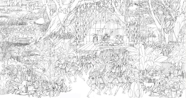 《河姆渡文化》最终稿线稿