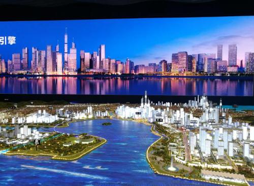 △习近平当天参观了前海展示厅。这是未来的前海。（央视记者杨立峰拍摄）